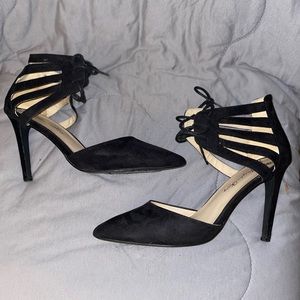 Downsizing Sale: Black Lace Up Heels Sz10